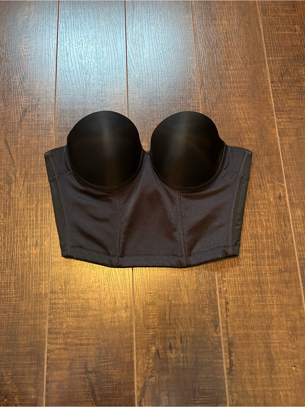 Triumph Black Strapless Longline Bustier Top